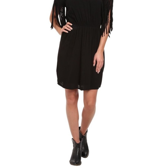 Ariat MESAS Black Fringe Sleeve Dress - Picture 2 of 4